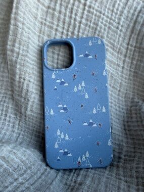 Blue Winter Pattern Phone Case - pela
